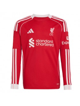 Muži Futbalové oblečenie Liverpool 2025-26 Dlhy Rukáv - Domáci